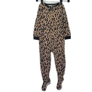 Carter's Toddler Girl's Footed Pajamas Cheetah Animal Print EUC Sz 4T / 4A